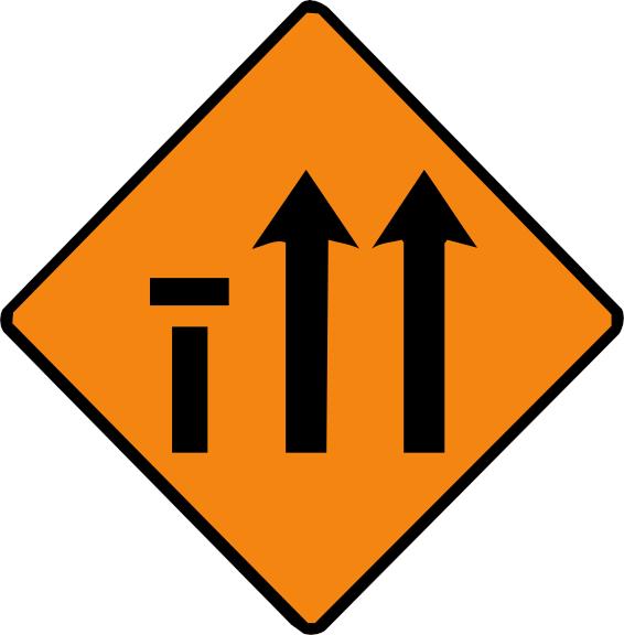 Orange diamond with two upward arrows and a short capped vertical bar on the left.